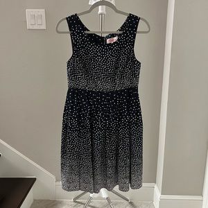 Darling vintage navy cotton polka dot dress